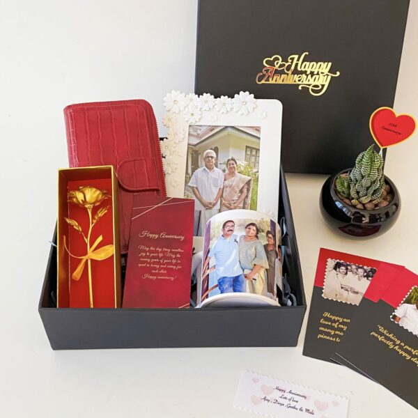 Elegant  Anniversary gift hamper with a Frame , Mug and blissful greetings - Image 2