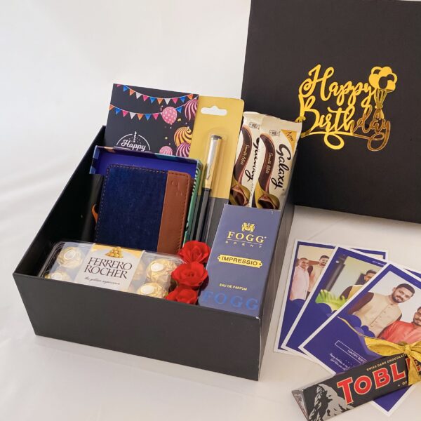 tender and thoughtful birthday gifts for husband with chocolates, wallet, & perfumes - Image 2