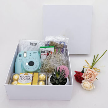 Super cool gift hamper with Camera Chocolates  and Your Chosen greetings!