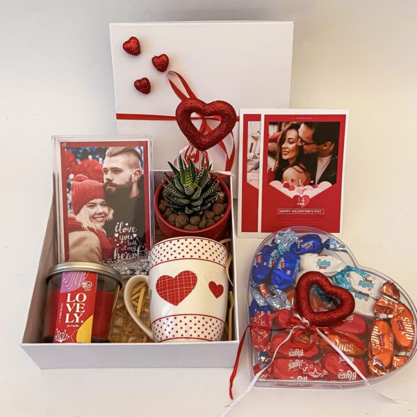 Spellbinding Valentine's Day Gift Hamper for wife with Exclusive Chocolates, Live Succulent, Ceramic Mug, and More - Image 2