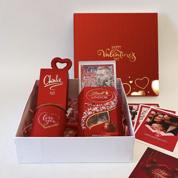 Royal Red Valentine's Day gift hamper with branded chocolates, authentic perfume, and more - Image 4