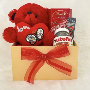 Gorgeous friendship day gifts for girl with lovely teddy bear and chocolates