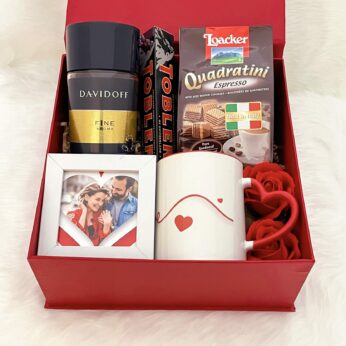 Celebrate your 6th wedding anniversary Includes Davidoff premium coffee, frame, Mug, Flower, And Cards