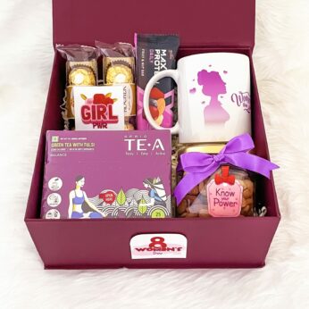 Fantastic happy womens day gift With Green Tea, Chocolates, Coffee Mug And More