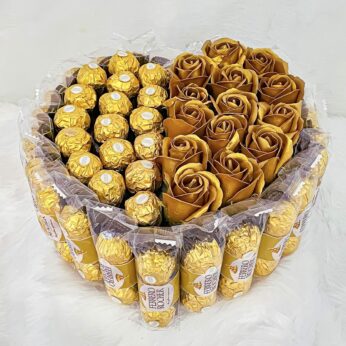 Heartful Valentine’s Day gift box of premium Ferraro Rocher chocolate collection