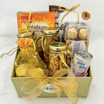 Enjoyable Vishu gift hamper contains jaggery chips, banana chips, palada mix, and more