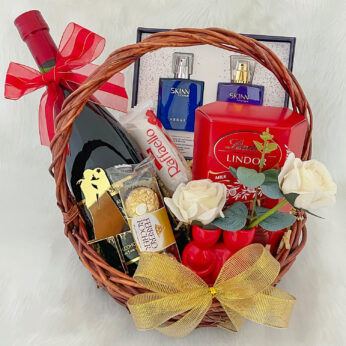 Gift a unique wedding gift with a wide range of beautifully packaged goods – From  Wine 750ml, couple perfume,  Chocolates, Couple pot and Greeting card