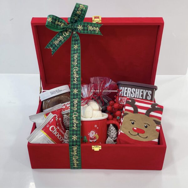 Confelicity Christmas eve gift hamper With Chocolates, Apparel, And Coffee Mug - Image 2