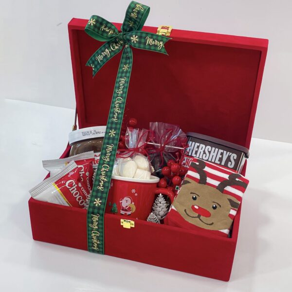 Confelicity Christmas eve gift hamper With Chocolates, Apparel, And Coffee Mug - Image 3