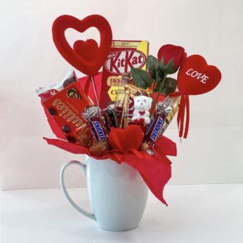 For You Valentines Day Mug Hamper With Exquisite Chocolates