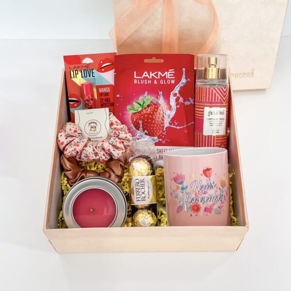 Lovely thank you gift for girl with chocolates, lip balm, scented candle, and more - Image 5