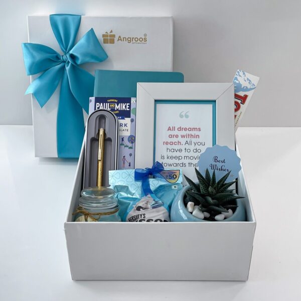 Ocean Blue Best Wishes Gift For Him With Chocolates, Scented Candle, Photo Frame, And More - Image 2