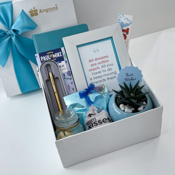 Ocean Blue Best Wishes Gift For Him With Chocolates, Scented Candle, Photo Frame, And More - Image 4