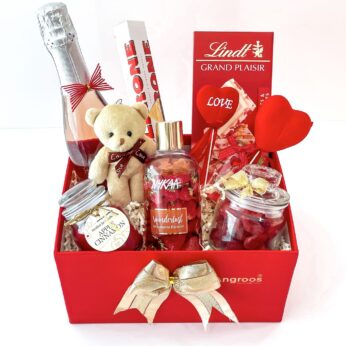 Hot Temptations Valentine’s Day Gift With Wine, Chocolates, Scented Candle, And More