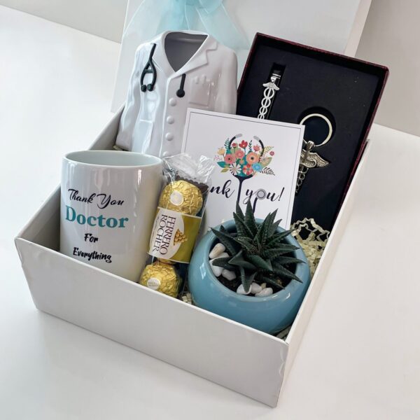 Thank You Gifts for Doctors on Doctors Day With Pen Holder, Chocolates, And Indoor Plant - Image 4