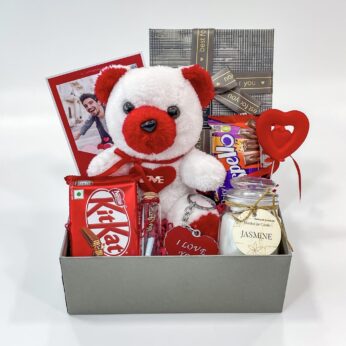 Cupid Sent Valentine’s Day Gift With Scented Candle, Chocolates, Teddy Bear, And More