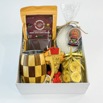 Kerala Culture Collection Kerala Gift Box With Handicrafts, Banana Chips, Organic Coffee, And More