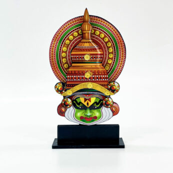 Experience Kerala culture with the traditional handicraft kathakali face (Height 8 In, Width 4.5 In.)