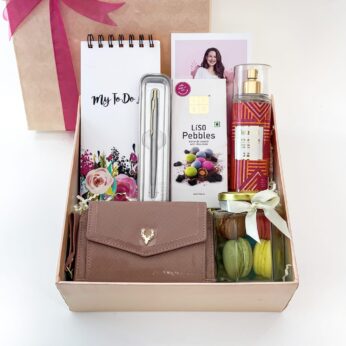 Desi Girl Women’s Day Gift Hamper With Clutch Wallet, Perfume, And More