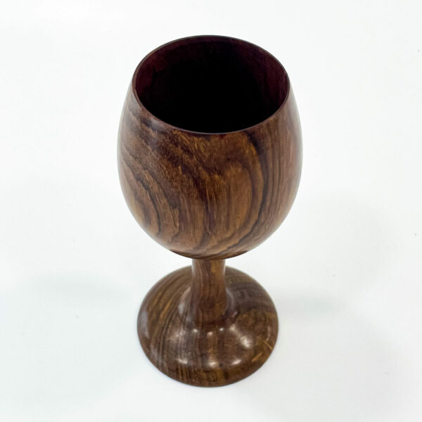 Set of 2 Rustic charm wooden wine Glass from high-quality wood for long last. - Image 2