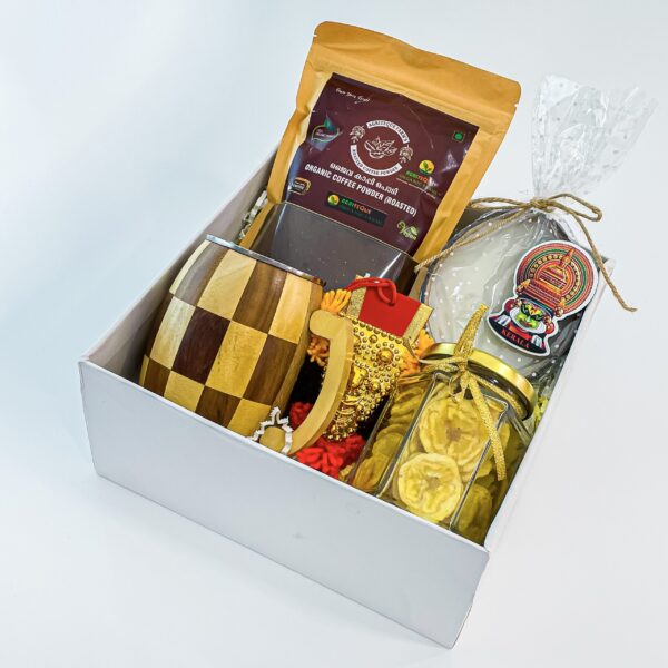 Kerala Culture Collection Kerala Gift Box With Handicrafts, Banana Chips, Organic Coffee, And More - Image 4