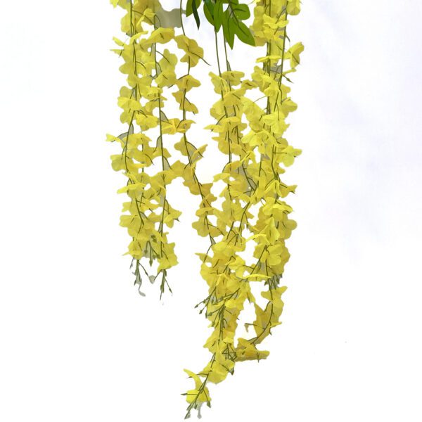 Yellow kanikonna flower ( Golden shower tree ) for Vishukani - Set of 4 Artificial Blooms - Image 3