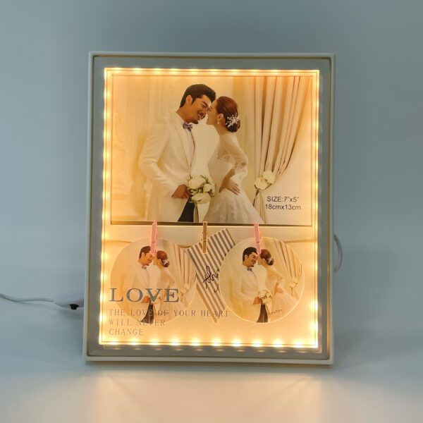 Multiple photos in one frame with LED light (frame size: H 9in, W 7 1/2 in) - Image 3