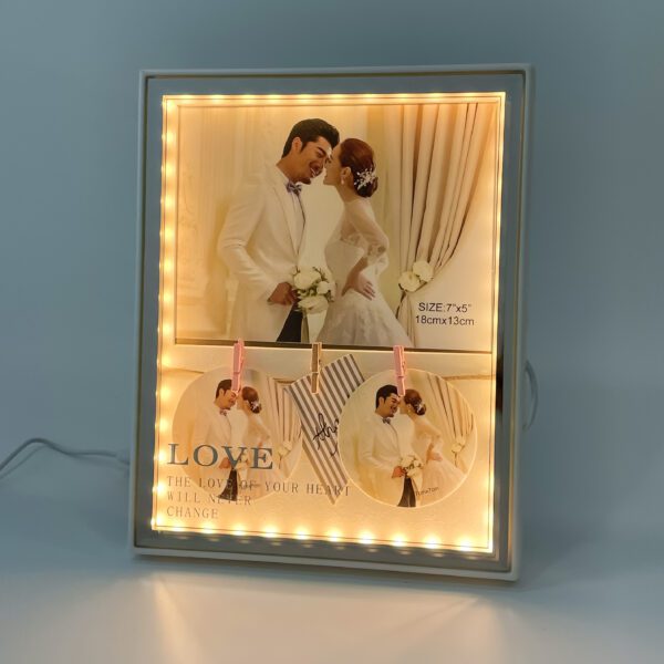 Multiple photos in one frame with LED light (frame size: H 9in, W 7 1/2 in) - Image 4