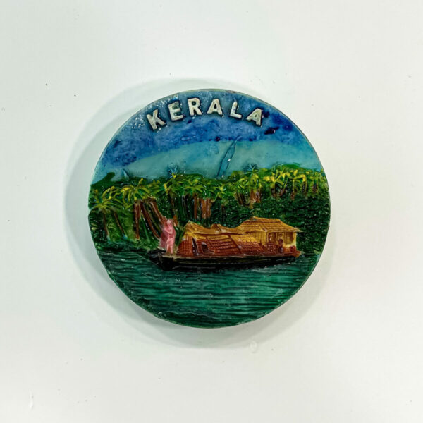 3D Kerala houseboat fridge magnet x 4 pack (H 7cm, W 7cm, L 1cm) - Image 3