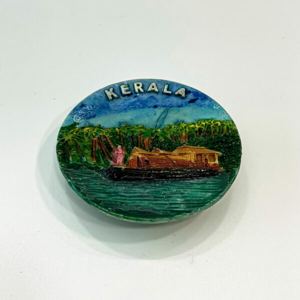 3D Kerala houseboat fridge magnet x 4 pack (H 7cm, W 7cm, L 1cm) - Image 4