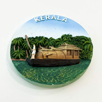 Kerala backwater fridge magnet 3D depth x 5 pack ( H 7.5 cm, W 7.5 cm.)