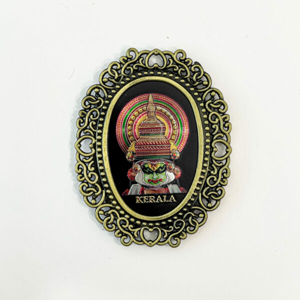 Five pieces of multi-colour fridge magnet Kathakali face (H 6.5 Cm, W 5Cm.) - Image 2