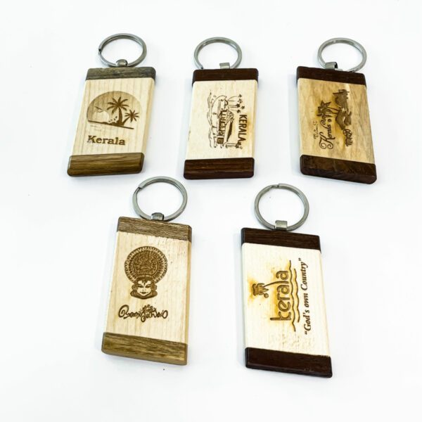 Kerala Souvenir Wooden Keychains