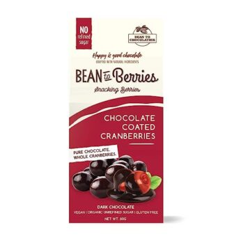 Pink Harvest Farms Bean to Berries : Chocolate Coated Cranberries imported 2 pack