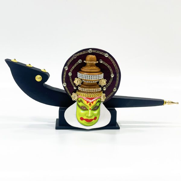 Magnificent 3D Kathakali head with traditional boat (15.5 x 7.5 Inches) - Image 2