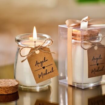 Charming and unique wedding return gift ideas adorned with boho candle (50 pcs)