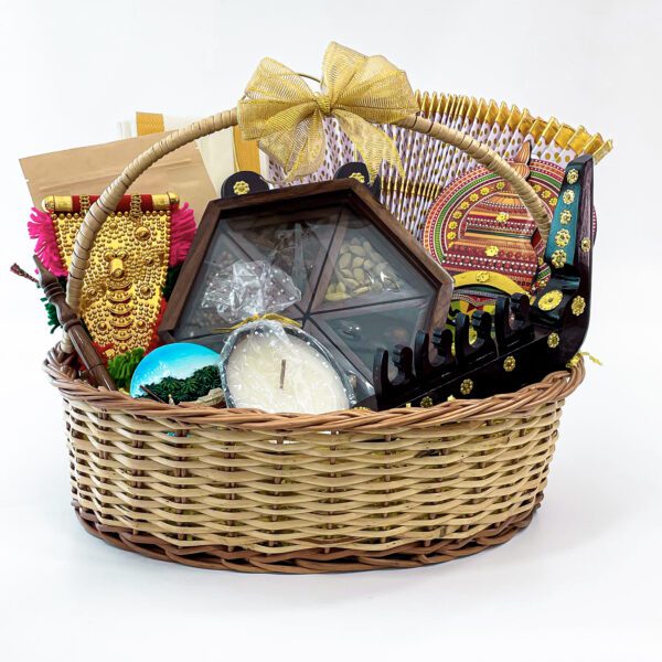 Traditional Onam gift hamper with Udayada, Ponnada, Spices box, and more - Image 2