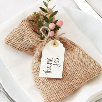 chocolate return gifts for the wedding with chocolate jute pottle (H 10 x W 6 cm) x 50 pcs