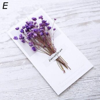 wedding thank you cards with dried flowers for the guest (H 6cm x W 4 cm) x 50 Pcs