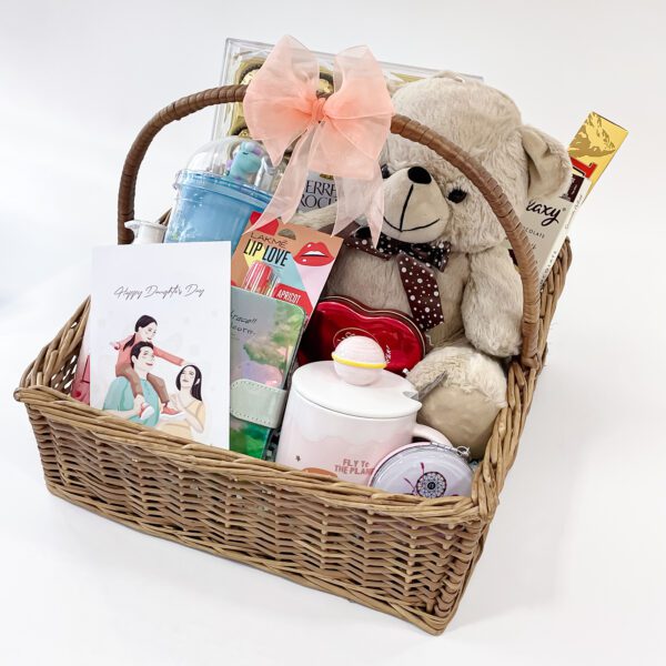 Dazzling Daughter's Day gift hamper adorned with Teddy, Chocolates, and more exciting gifts - Image 2