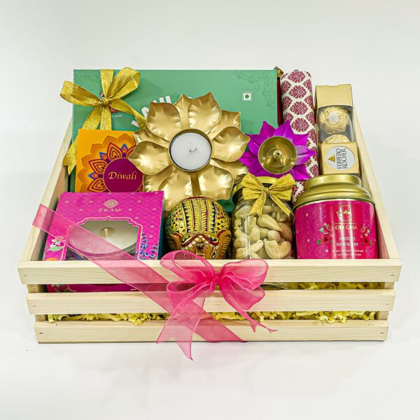 Radiant Diwali Gift Box With Premium scented Candle, Handcrafted elephant large, Ferrero Rocher Chocolates And More Festive Treasures - Image 5