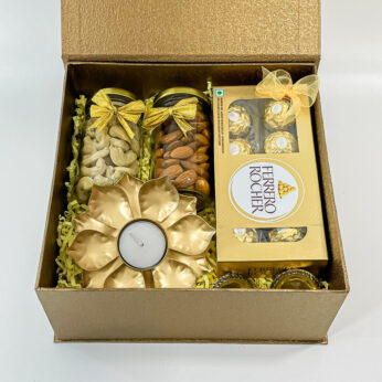 Sweets, Treats, and Delightful Surprises with Almond, Ferror rocher, Lotus flower candle  and more