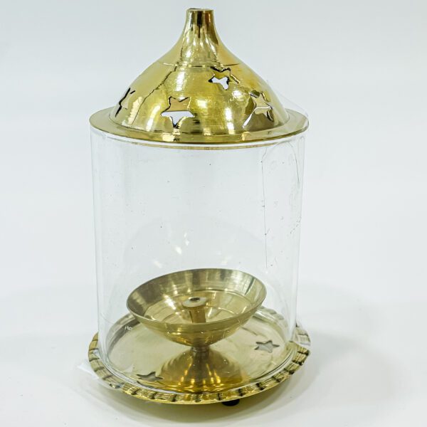 Brighten the happy light with our brass AKHAND Diya (H 4.5 x W 3 x L 3 inches). - Image 2