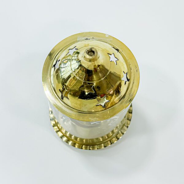 Brighten the happy light with our brass AKHAND Diya (H 4.5 x W 3 x L 3 inches). - Image 4