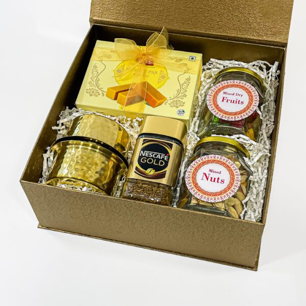 Dasara Gift Box with Mysore Pak, Dabara Set, Nescafe Gold, and More Festive Surprises - Celebrate with Delight - Image 3