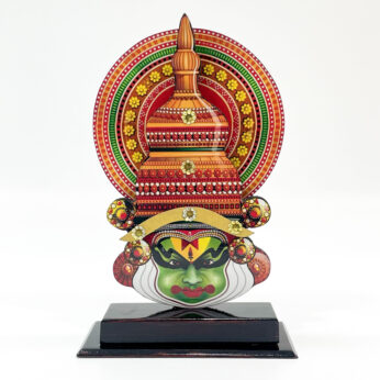 Multicolor small kathakali stand for home decor (L 2.5 x W 4.25 x H 7.5 inches)