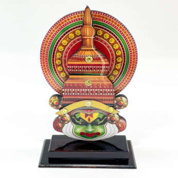 Handcrafted wooden Kathakali stand – Large – (L 2.25 x W 5.25 x H 9.25 inches)