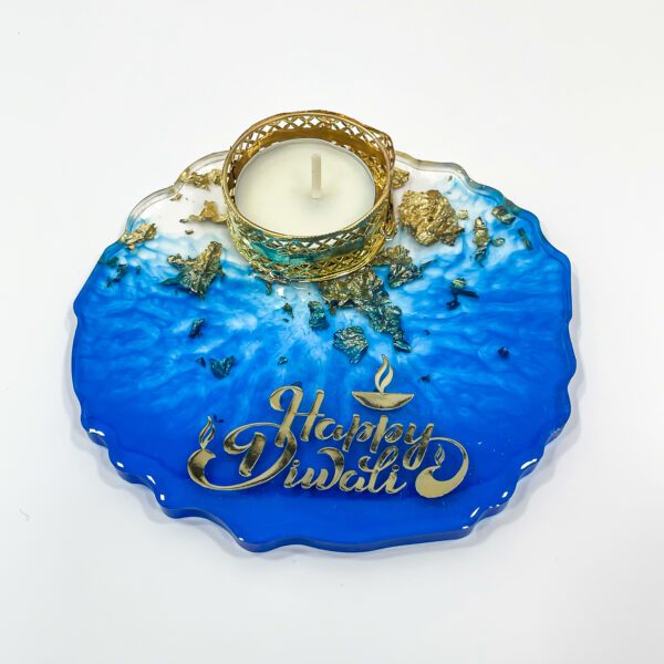 Resin coaster with Diya