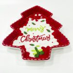 ceramic Christmas tree plate