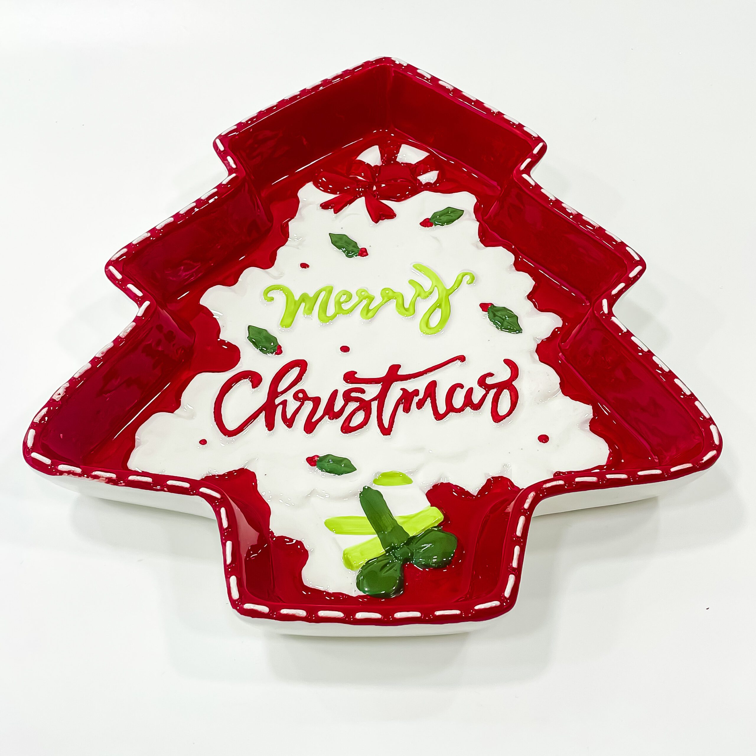 Ceramic Christmas tree plate